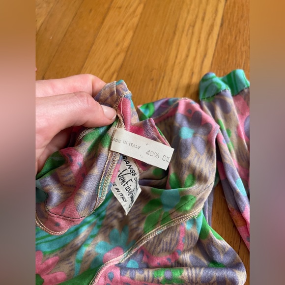 60s Vintage Diane Von Furstenberg Stretch Silk Big Cat Novelty Print Dress - Picture 14 of 15